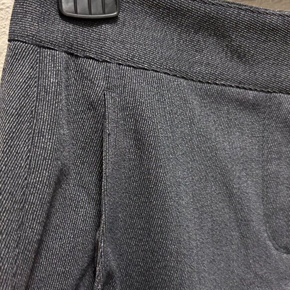 Theory Womens Wool Blend  Wide Leg Charcoal Dress Pants Size 4 - Picture 6 of 8